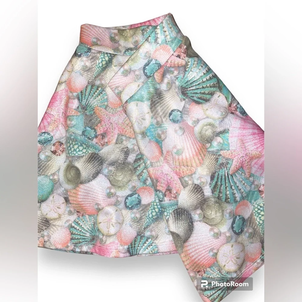 Justice SKORT Girls 10 Ocean mermaid print 🧜‍♀️
